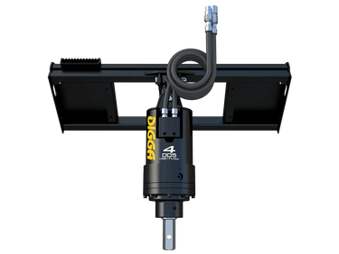 A high-powered auger attachment with a Digga 2DDS drive system, ideal for digging post holes, planting trees, and mixing concrete.
